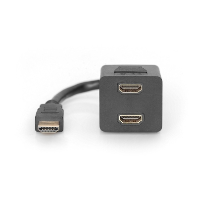 Product Αντάπτορας HDMI Digitus Y-splitter, 0,2m, gold-Black base image