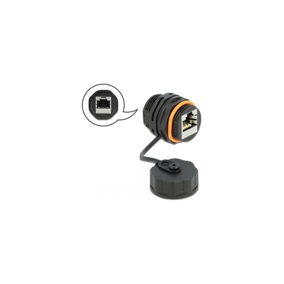 Product Βύσμα Δικτύου Delock cable connector RJ45 F/F Cat.6A waterproof locking base image
