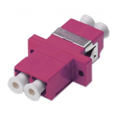 Product Βύσμα Οπτικής Ίνας Digitus LWL coupling LC -> LC Duplex Coupler, OM4, Pink base image