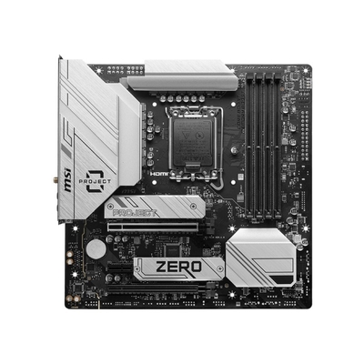 Product Motherboard MSI B760M PROJECT ZERO (B760,S1700,mATX,DDR5) base image