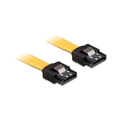 Product Καλώδιο Delock SATA-SATA III -> SATA M/M 0.50m Yellow Clips base image