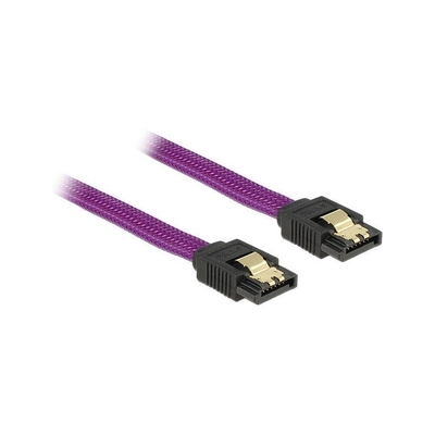Product Καλώδιο Delock SATA-SATA III -> SATA M/M 0.50m violett Premi base image
