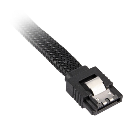 Product Καλώδιο Sharkoon SATA III 90° sleeve 0,75m Black base image