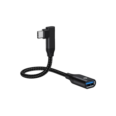 Product Αντάπτορας USB Conceptronic Type-C -> USB-A 3.0 OTG 90°gew. Black base image