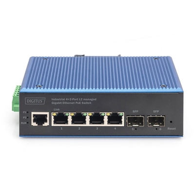 Product Network Switch Digitus 4+2-Port L2 managed Gigabit Ethernet PoE base image