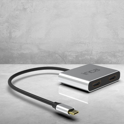 Product Αντάπτορας USB Inca ITPC-4 Type-C > 2xHDMI 4K30Hz,1xUSB-A,1xType-C base image