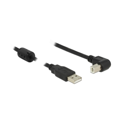 Product Καλώδιο USB Delock USB A -> B M/M 0.50m 90° Black base image