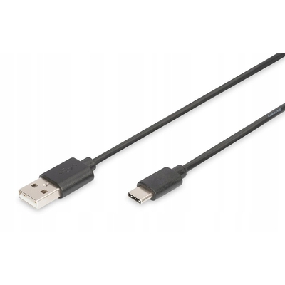 Product Καλώδιο USB Digitus USB 2.0 Type-C -A M/M 1,8m, Black base image