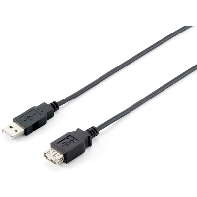 Product Καλώδιο USB Equip USB-A 2.0 -> A Verl. M/F 1.80m 480Mbps Black Polybag base image