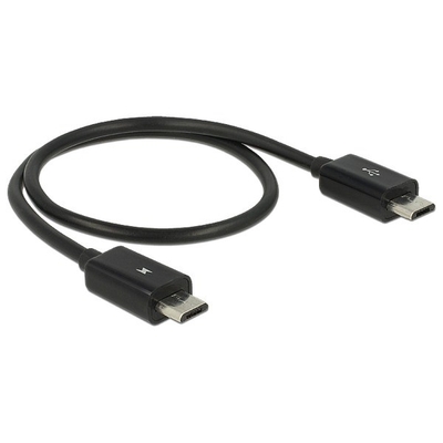 Product Καλώδιο USB Delock USB Micro-B -> Micro-B M/M 0.30m OTG sw base image