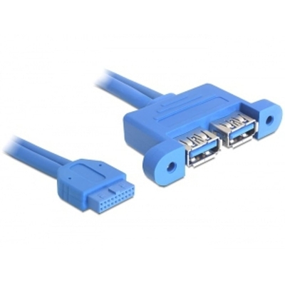 Product Καλώδιο USB Delock USB3.0 Pinheader 19pin -> 2x A F/F 0.4 base image