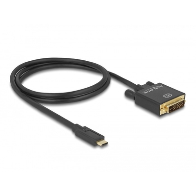 Product Καλώδιο USB Delock Type-C -> DVI(24+1) M/F 4K 30 Hz 1,0m sw base image
