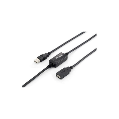 Product Καλώδιο USB Equip USB-A 2.0 -> A Verl. M/F 10.00m 480Mbps akt.Black base image