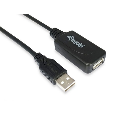 Product Καλώδιο USB Equip USB-A 2.0 -> A Verl. M/F 15.00m 480Mbps akt.Black base image