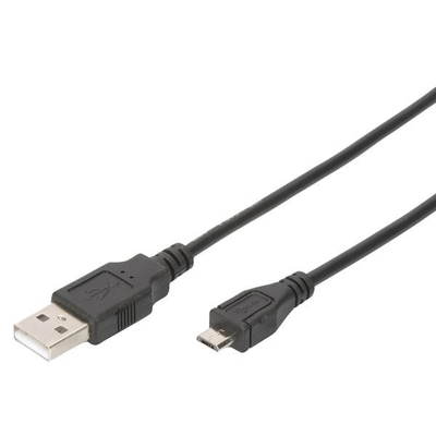 Product Καλώδιο USB Digitus USB 2.0 Typ A -mini B M/M 1.0m, Black base image