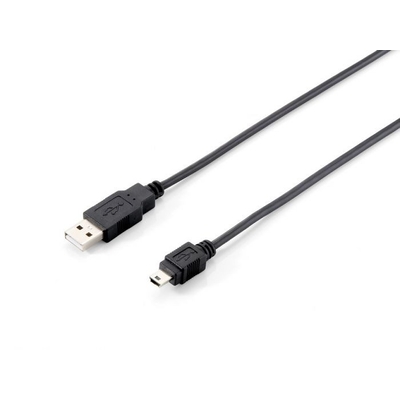 Product Καλώδιο USB Equip USB-A 2.0 -> mini B M/M 1.80m Black Polybag base image