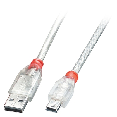 Product Καλώδιο USB Lindy 2.0 Typ A/Mini-B transparent M/M 3m base image