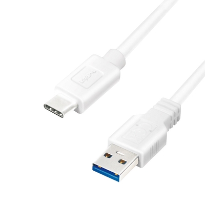Product Καλώδιο USB Logilink Type-C 3.2 Gen1, C/M to USB-A/M, White 3 m base image