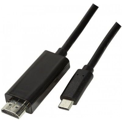 Product Καλώδιο USB Logilink Type-C 3.2 Gen1 to HDMI-A 4K/60 Hz, schw. 1,8m base image