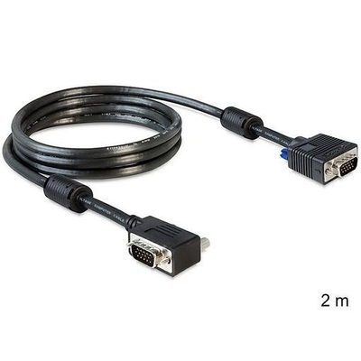 Product Καλώδιο VGA Delock D-Sub15 -> D-Sub15 M/M 2.00m sw 90 base image
