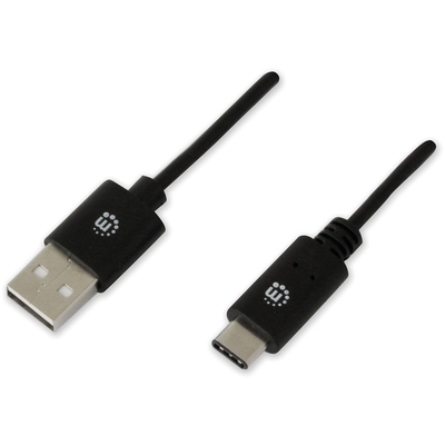 Product Καλώδιο USB Manhattan 2.0 Typ C C-connector/A-connector 2m Black base image