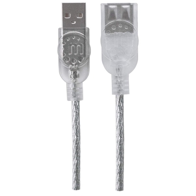 Product Καλώδιο USB Manhattan A -> A M/F 4.50m transparent Verl. base image