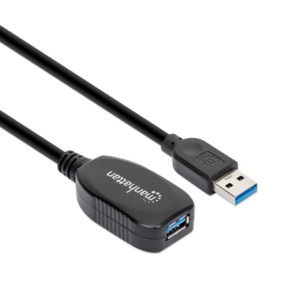 Product Καλώδιο USB Manhattan A -> A M/F 5.00m Blue Verl. aktiv base image