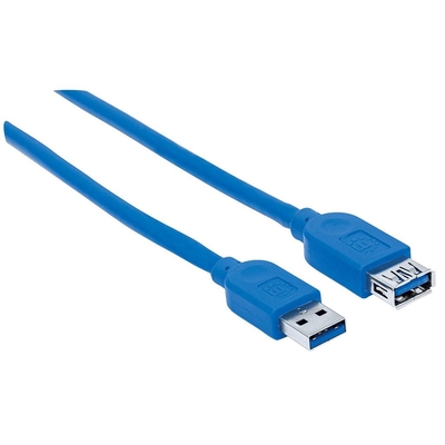 Product Καλώδιο USB Manhattan A -> A M/F 2.00m Blue Verl. base image