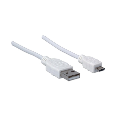 Product Καλώδιο USB Manhattan 2.0 1m A-St/Micro-B-St. White base image