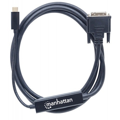 Product Καλώδιο USB Manhattan Type-C to DVI-2m Black base image