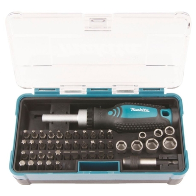 Product Σετ Κατσαβίδι με Μύτες Makita B-36170 Ratchet + Bit Set 47pcs base image