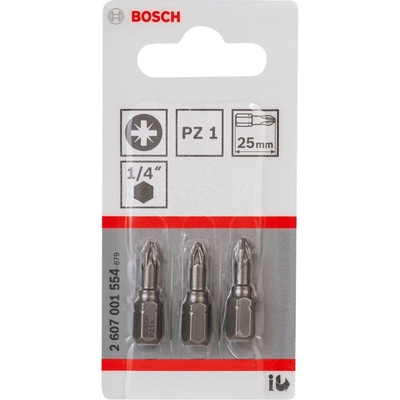 Product Σετ Μύτες Bosch 3pcs PZ Screwdriver Bit PH1 XH1 25mm base image