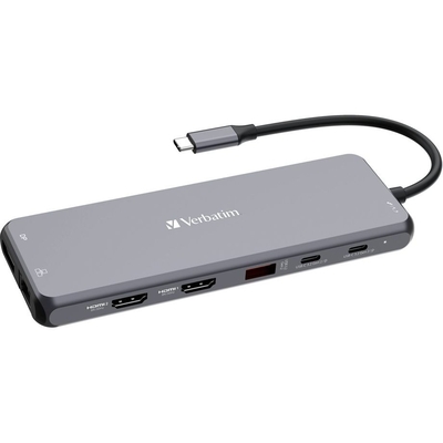 Product Docking Station Verbatim USB-C Pro Multiport 13 Port CMH-13 32153 base image