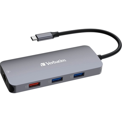 Product Docking Station Verbatim USB-C Pro Multiport 9 Port CMH-9 32152 base image