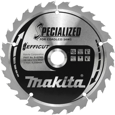 Product Δίσκος Κοπής Makita B-62985 EFFICUT Saw Blade 165x20x25Z base image