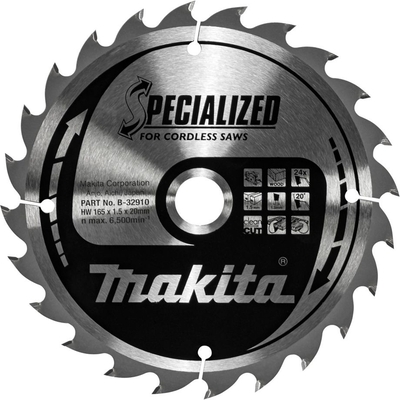 Product Δίσκος Κοπής Makita B-32910 SPECIALIZED Saw Blade 165x20x24Z base image