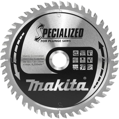 Product Δίσκος Κοπής Makita B-56764 SPECIALIZED Saw Blade 165x20x48Z base image
