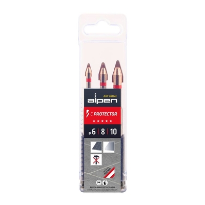 Product Τρυπάνια Alpen C PROTECTOR 3-pcs. 6-8-10 base image