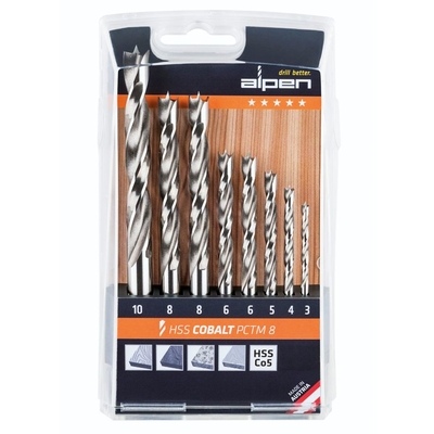 Product Τρυπάνια Alpen HSS-Co5 PCTM 8-pcs Profi Wood base image