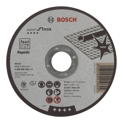 Product Δίσκος Κοπής Bosch INOX Rapido straight 1,0x125mm base image