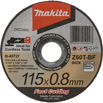 Product Δίσκος Κοπής Makita B-45727 115x0,8mm INOX base image