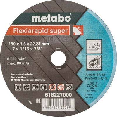 Product Δίσκος Κοπής Metabo Flexiarapid super 180x1,6 x22,23 Inox base image