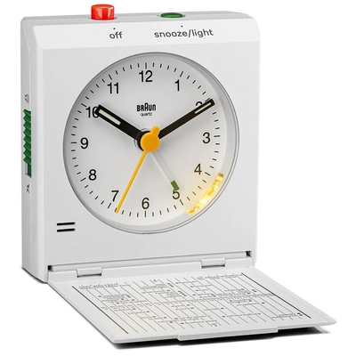 Product Επιτραπέζιο Ρολόι Braun BC 05 W Quartz Foldable Alarm Clock White base image