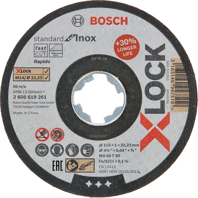 Product Δίσκος Κοπής Bosch X-LOCK 115x1,0 Std f INOX base image