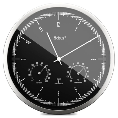 Product Ρολόι Τοίχου Mebus 19777 radio with Thermo-Hygrometer base image