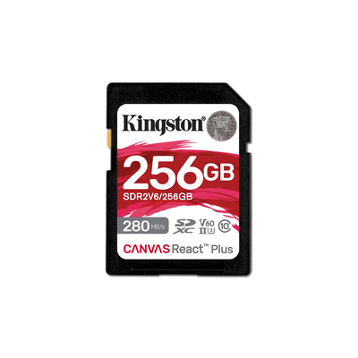 Product Κάρτα Μνήμης SDXC 256GB Kingston Canvas React Plus - flash memory card - - UHS-II base image