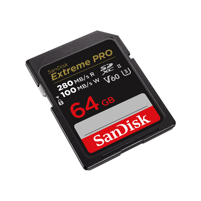 Product Κάρτα Μνήμης SanDisk PRO 64GB V60 UHS-II SD CARDS base image