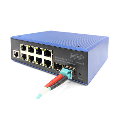 Product Network Switch Digitus INDUST 8+2-PORT L2 MAN E  base image