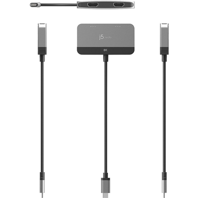 Product Αντάπτορας USB J5create 8K USB-C to DUAL HDMI DISPLAY base image