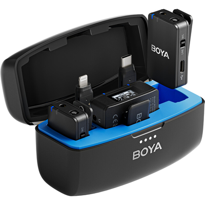 Product Μικρόφωνο BOYA BOYAMIC Wireless HD Lavalier iPhone Android USB-C 200m range 10h base image